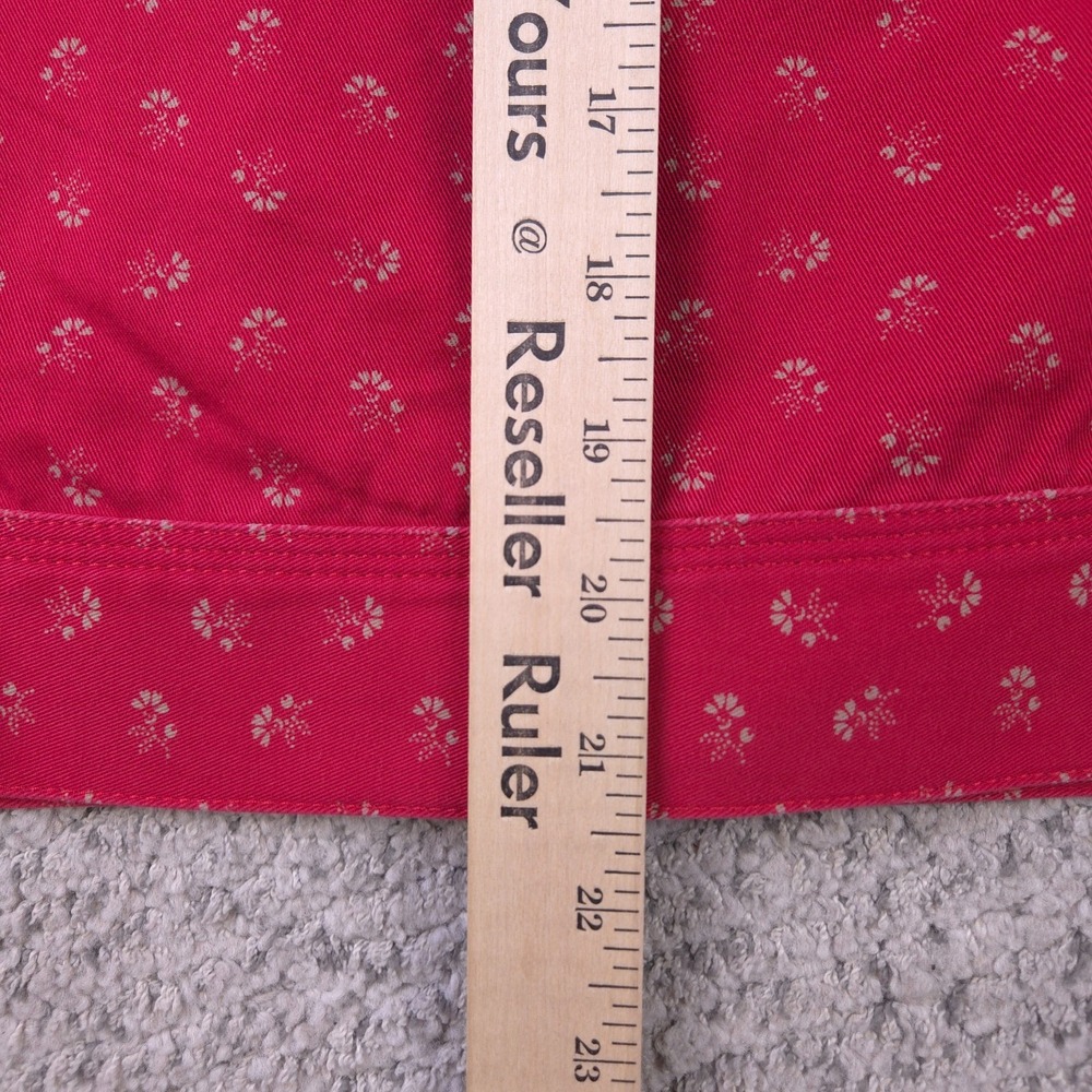 Lauren Ralph Lauren Denim Jacket Womens Small Red‎ Floral Button Jean Trucker - Picture 11 of 11